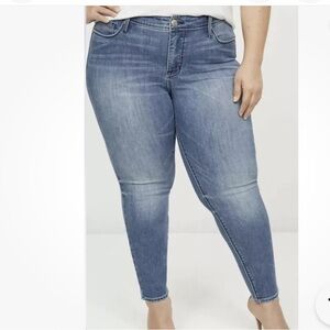 Seven7 NWT High Rise Skinny Crop jeans PLUS SIZE 24 limited edition